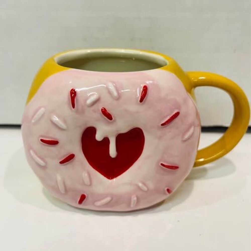 Donut Shaped Coffee Mug Glass Breakfast Cup